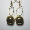 Jingle Bell Gold Hoop Earrings