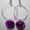 Jingle Bell Large Pink Hoop Earrings