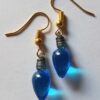 Mini Translucent Light Blue B Earrings