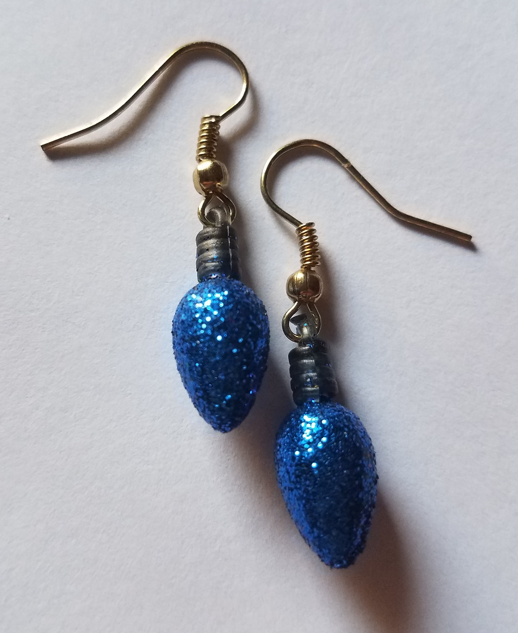 Mini Glitter Light Blue Earrings