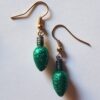 Mini Glitter Light Green Earrings