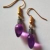 Mini Translucent Light Purple B Earrings