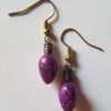 Mini Glitter Light Purple Earrings