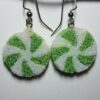 Candy Swirl Green Earrings