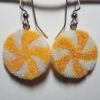 Candy Swirl Yellow Earrings