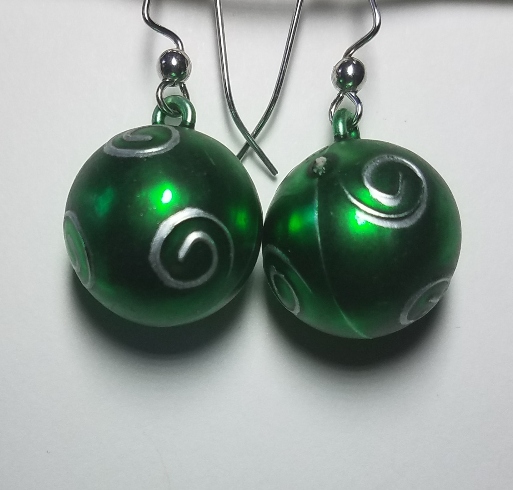 Ornament Green A Earrings