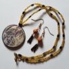 Fossil Leaves Necklace Set