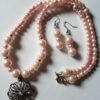 Pretty In Pink Flower Necklace Set