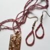 Red Golden Butterflies Necklace Set
