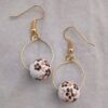 Autumn Floral Hoop Earrings