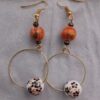 Autumn Floral Large Hoop Earrings