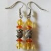 Hoots Yellow Dangle Earrings