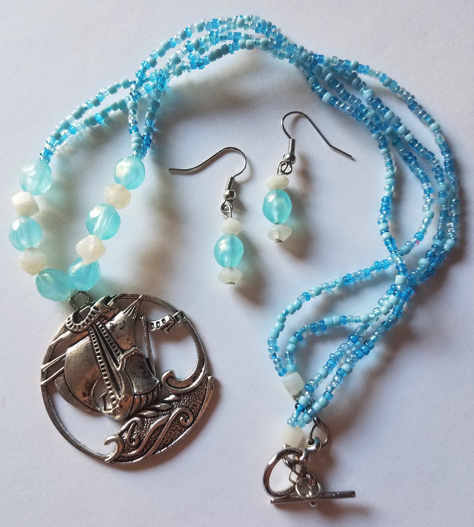 Sails Away Nautical Necklace Set