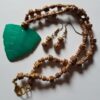 Teal Leaf Necklace Set