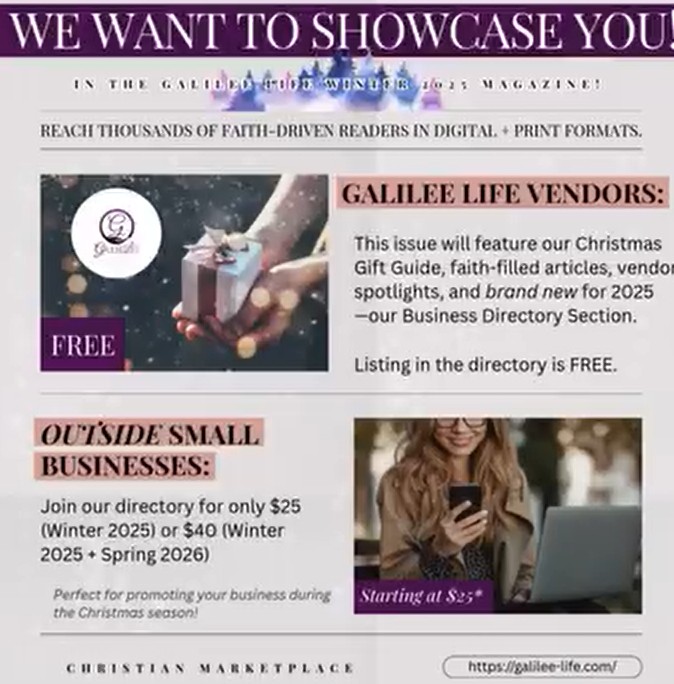 Vendor & Small Business Feature – Galilee Life Winter 2025 Magazine