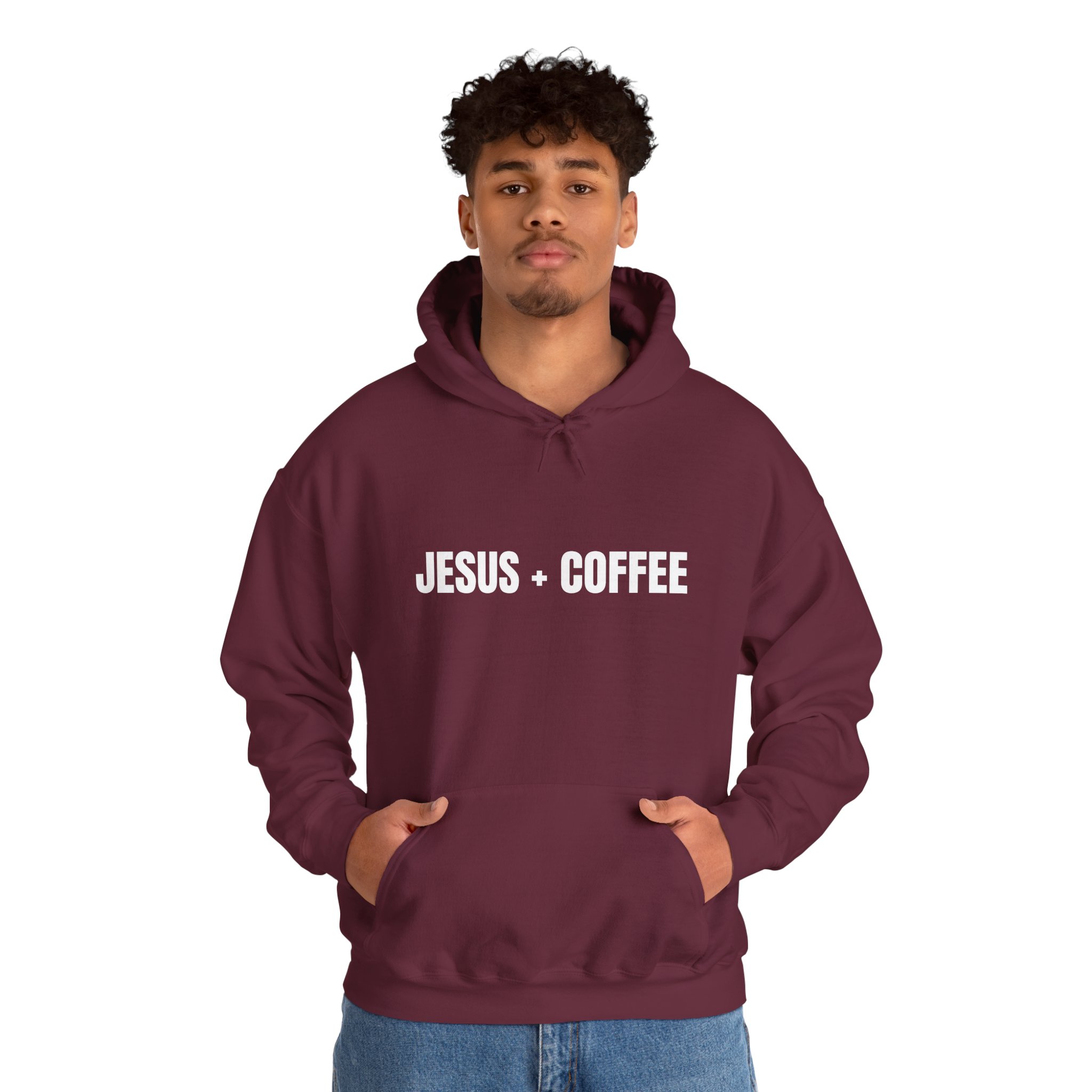 Jesus + Coffee Unisex Heavy Blend™ Hooded Sweatshirt - Image 34