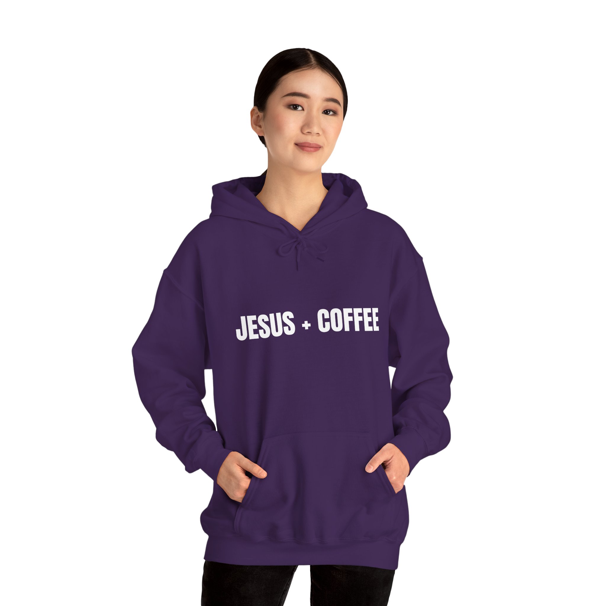 Jesus + Coffee Unisex Heavy Blend™ Hooded Sweatshirt - Image 51