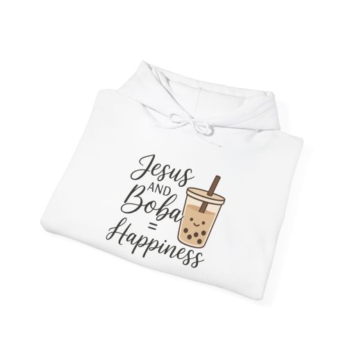 Jesus and Boba = Happiness Unisex Heavy Blend™ Hooded Sweatshirt