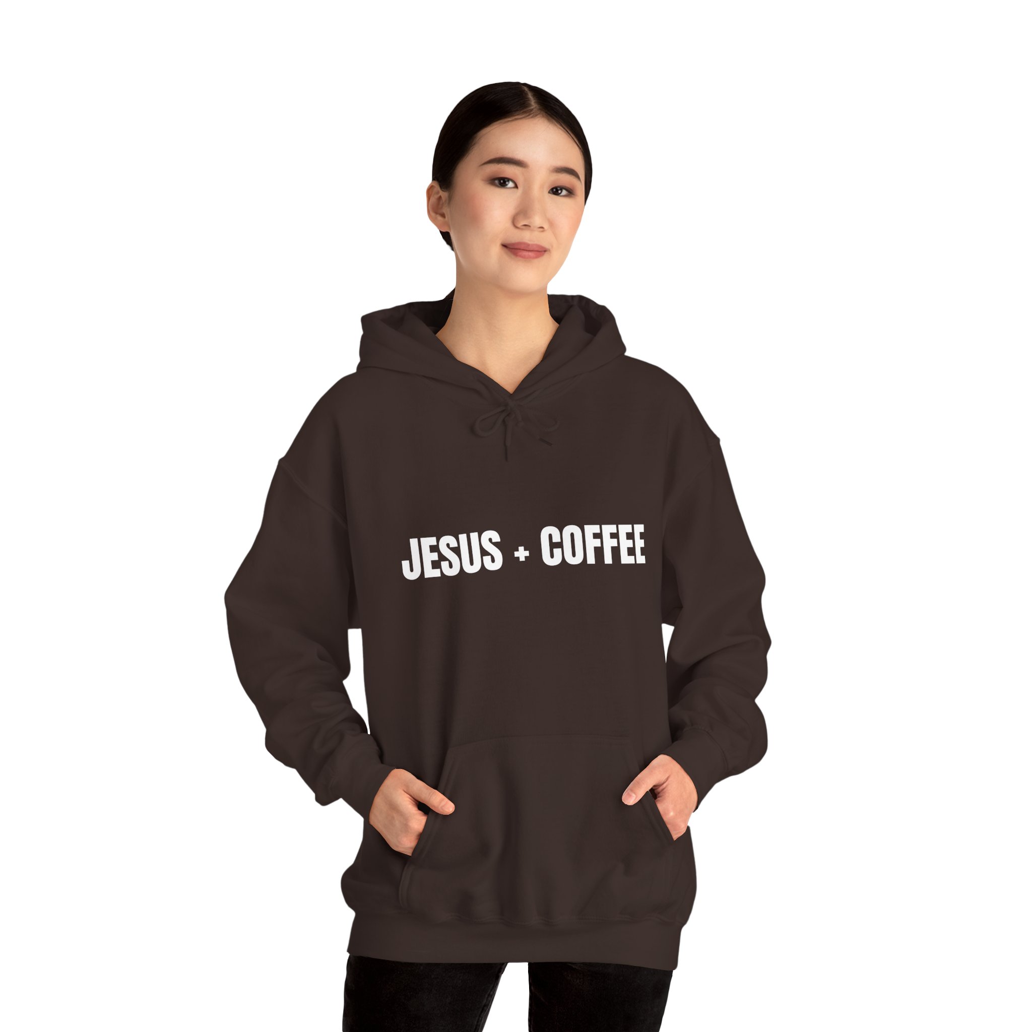 Jesus + Coffee Unisex Heavy Blend™ Hooded Sweatshirt - Image 6