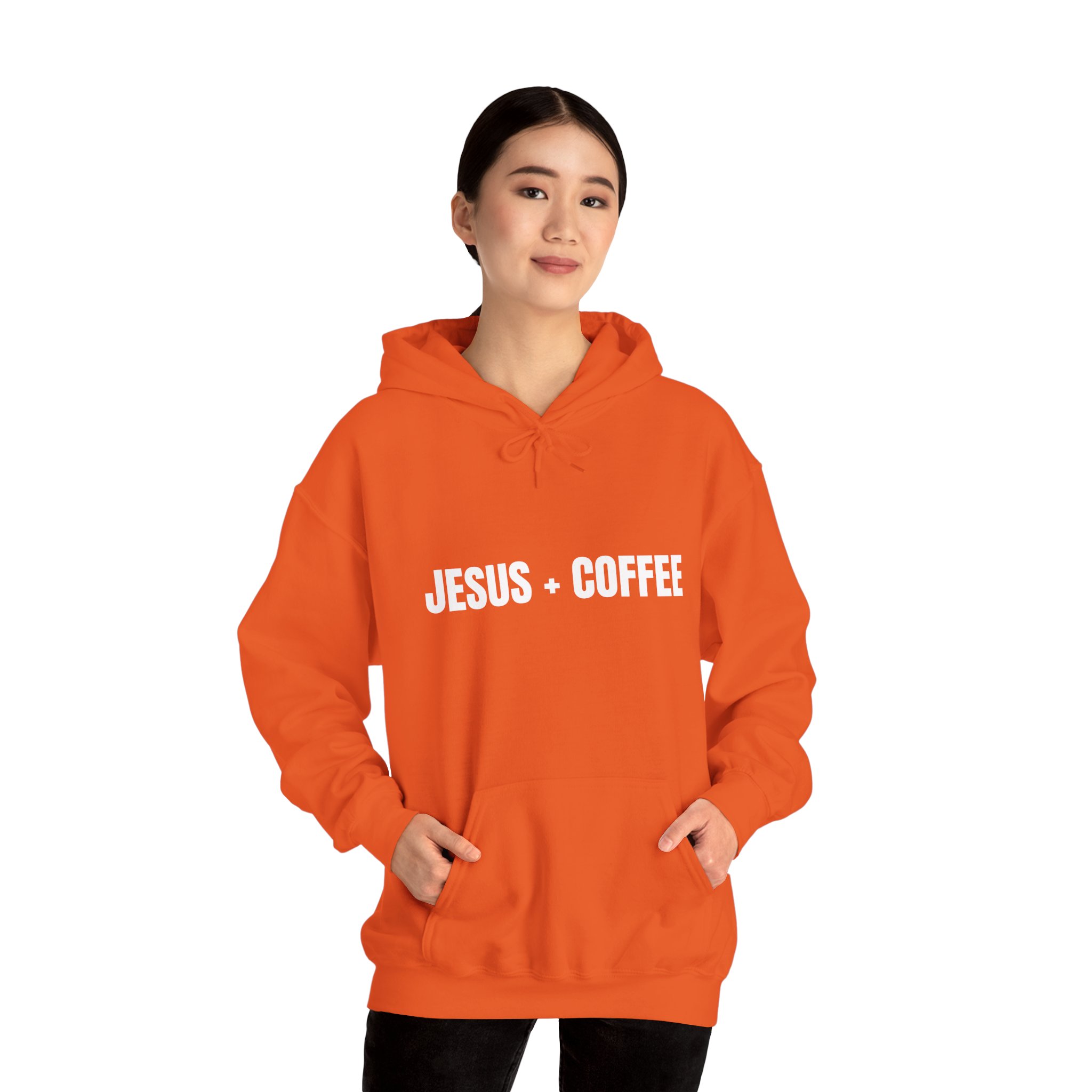 Jesus + Coffee Unisex Heavy Blend™ Hooded Sweatshirt - Image 24
