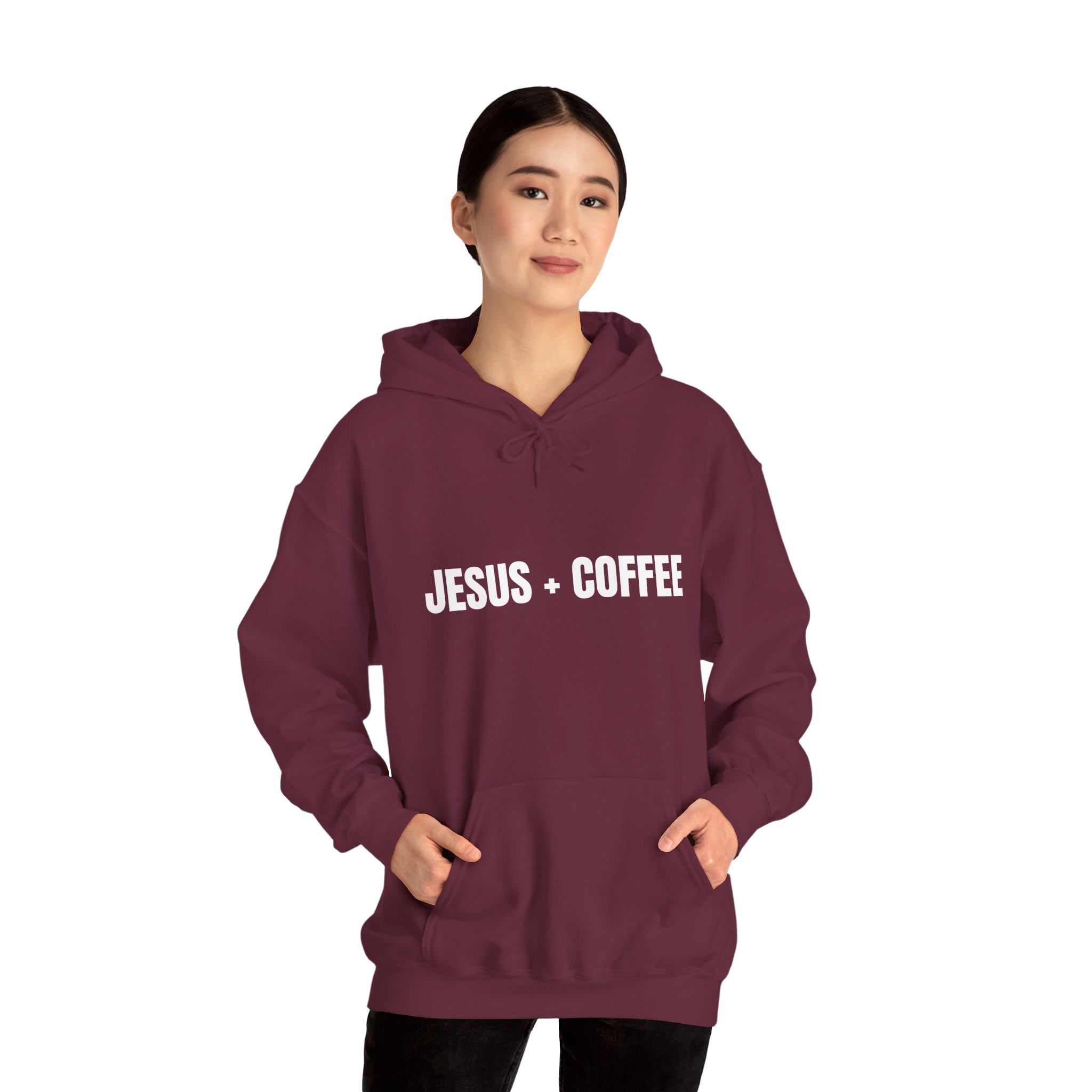 Jesus + Coffee Unisex Heavy Blend™ Hooded Sweatshirt - Image 33