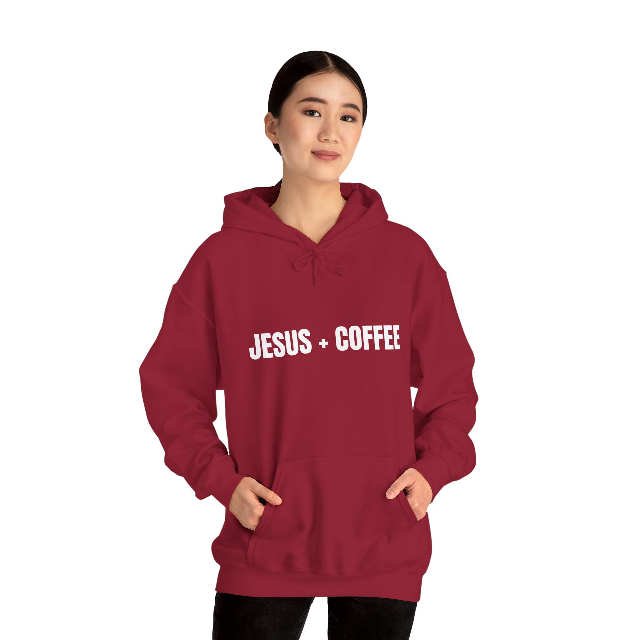 Jesus + Coffee Unisex Heavy Blend™ Hooded Sweatshirt - Image 69