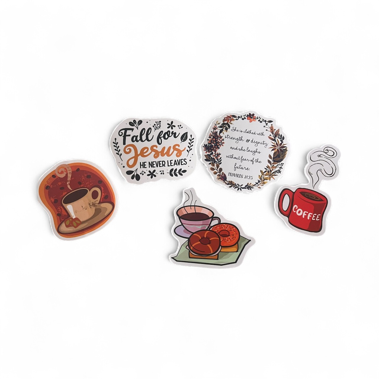 Morning Jesus Donut and Coffee Stickers
