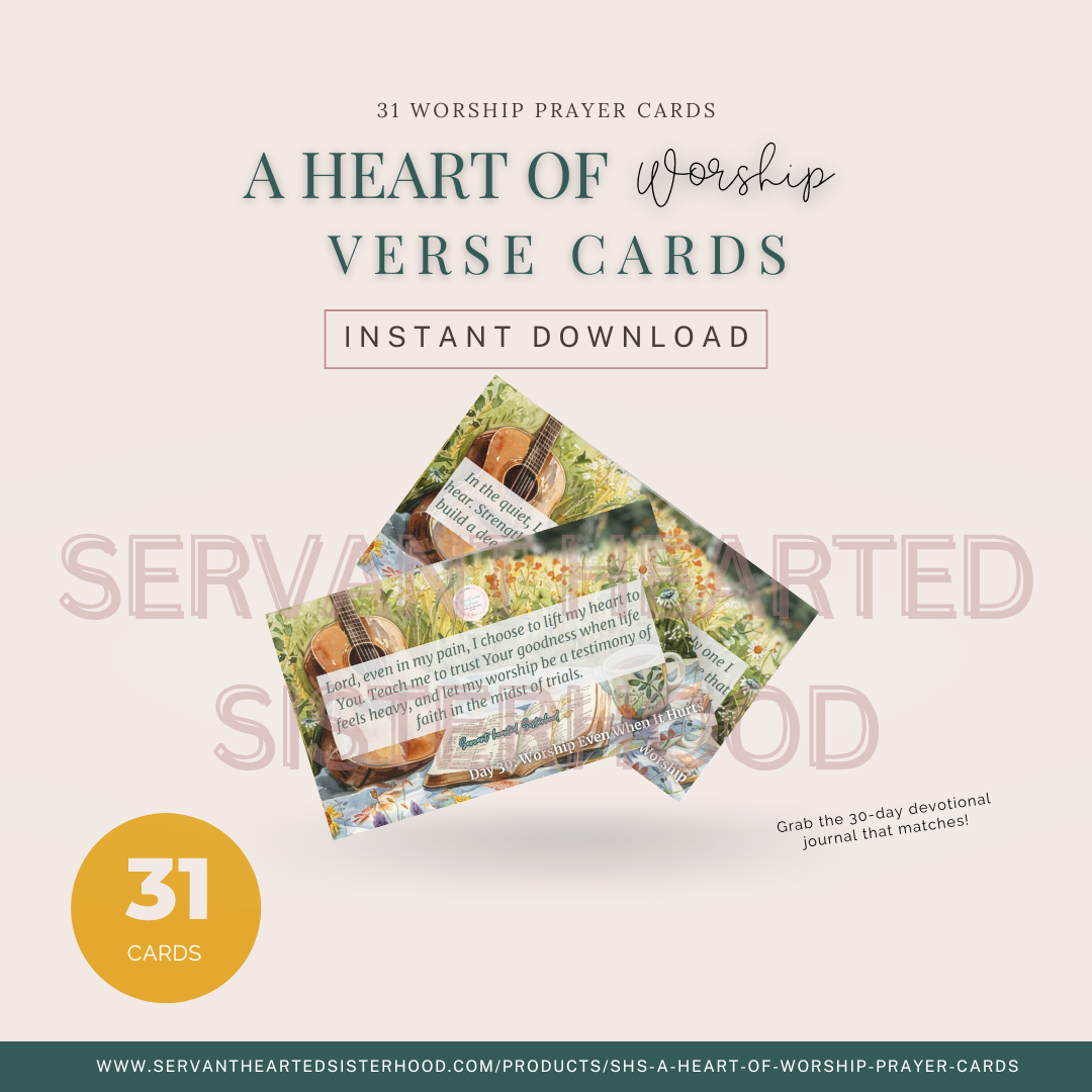 SHS A Heart of Worship Prayer Cards (instant download)