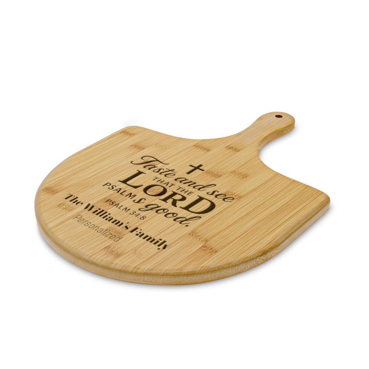 Taste and See that the Lord is Good Bamboo Pizza Board (Engraving) - Image 2
