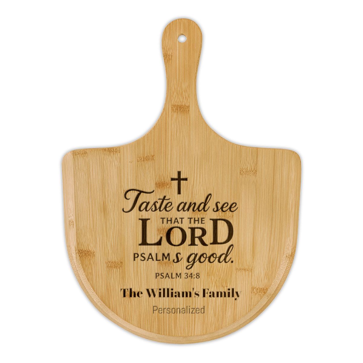 Taste and See that the Lord is Good Bamboo Pizza Board (Engraving)