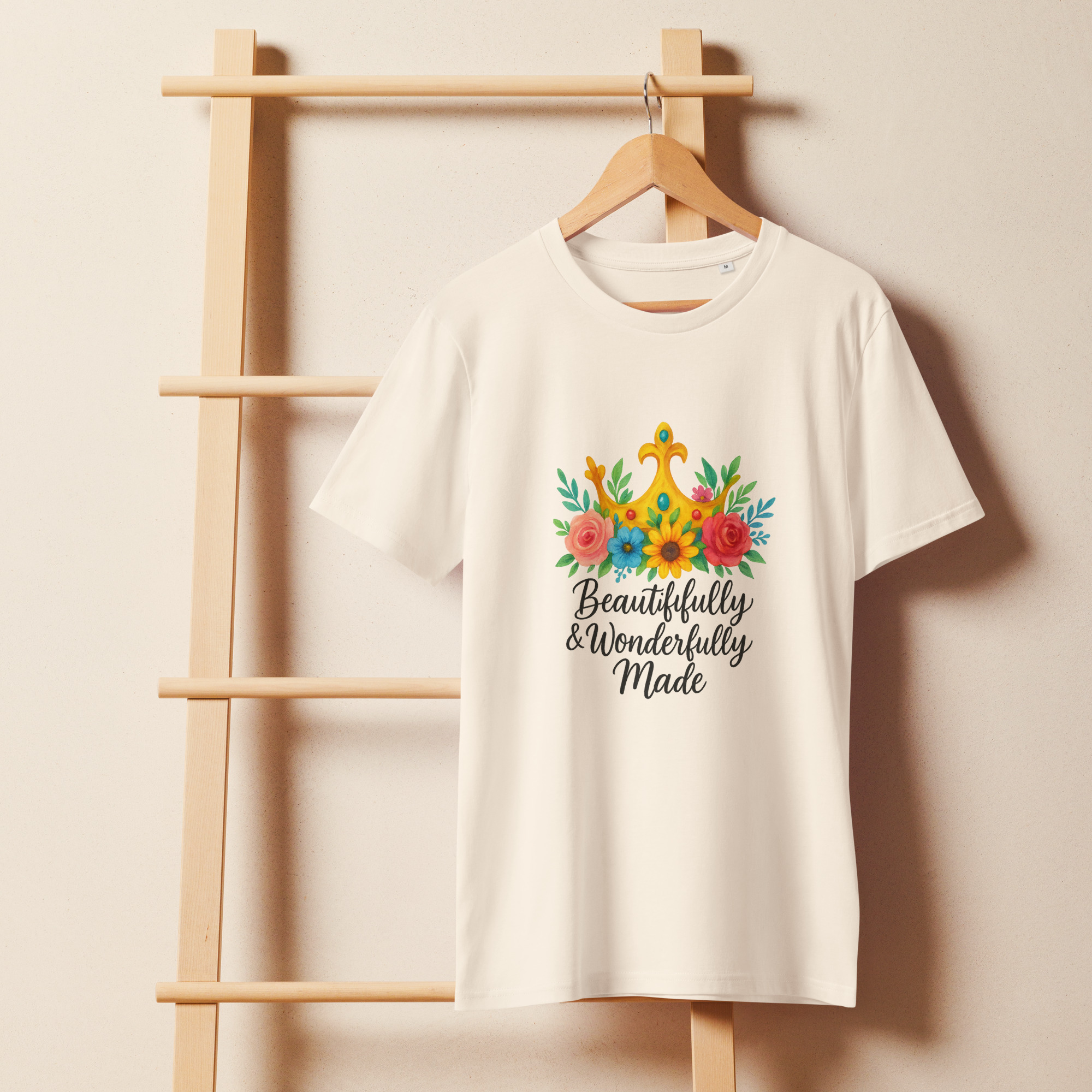 Beautifully and Wonderfully Made Unisex Organic Mid-light Christian T-shirt