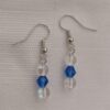 Cobalt Ice Bubble Dangle Earrings