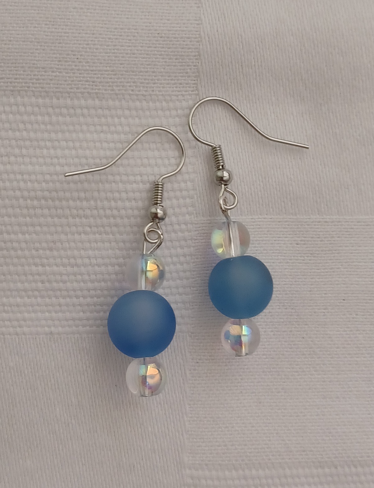 Periwinkle Ice Bubble Dangle Earrings
