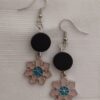 Ebony Wood Snowflake Dangle Earrings