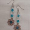Cerulean & Crystal Snowflake Dangle Earrings