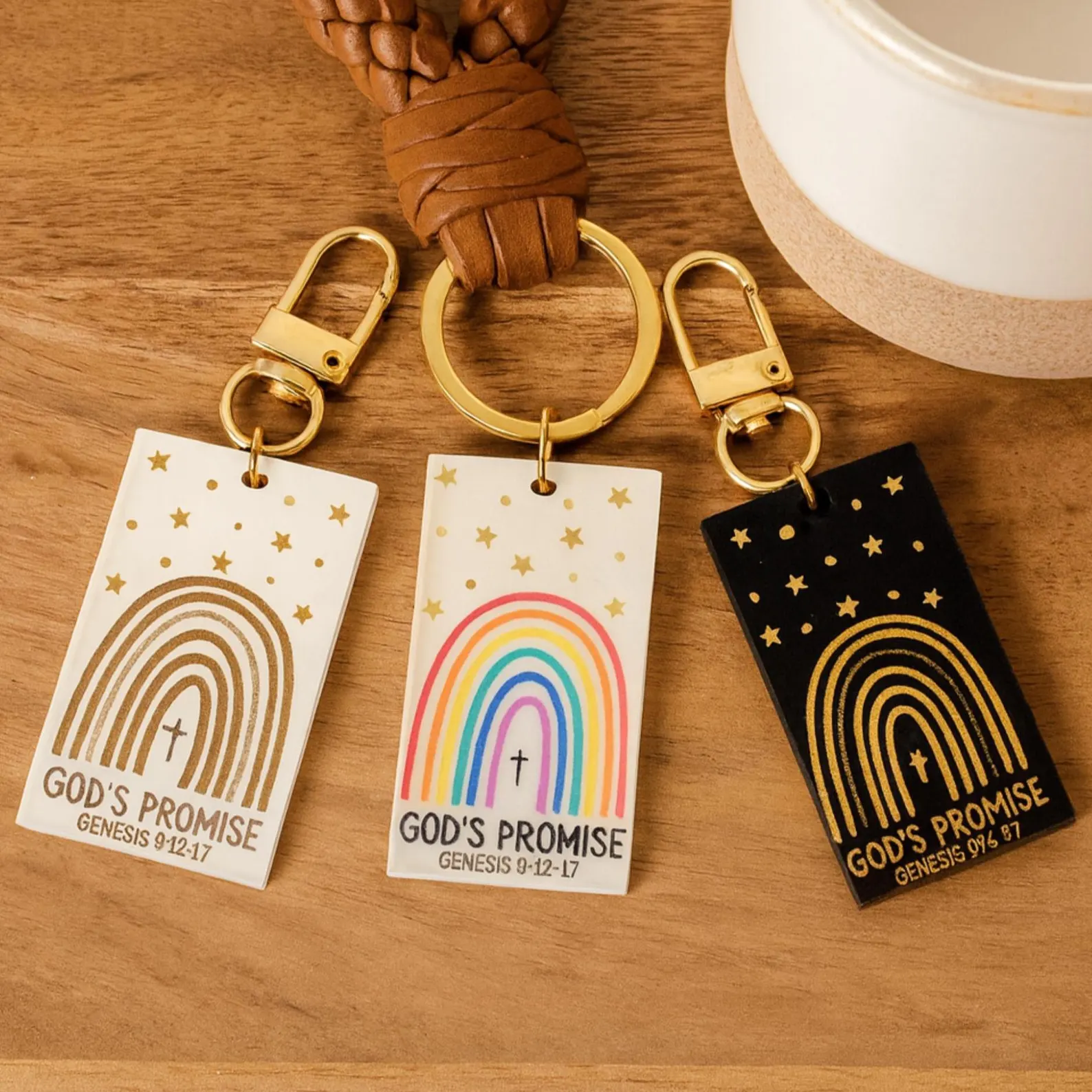 Bible Verse Keychain Christian Stocking Stuffer Faith Encouragement Gift for Women Inspirational Scripture Key Ring