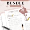 Printable ABC Affirmation + Number Handwriting Practice - Educational Bundle