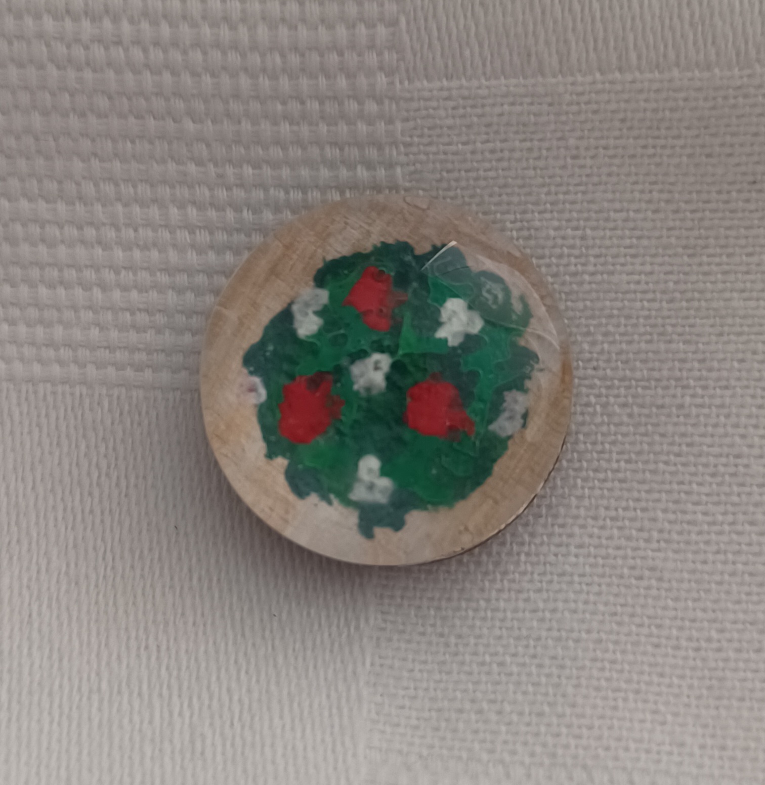 Mistletoe Gold Baby Art Magnet