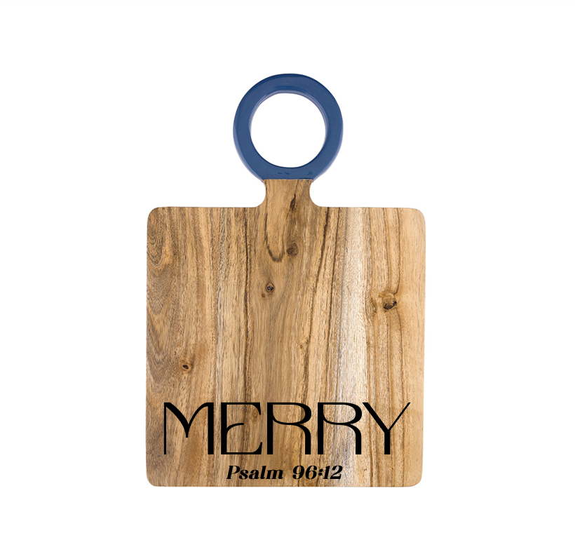 MERRY Christmas Board | Psalm 96:12 | Festive Holiday Décor | Faith-Based Kitchen Board | Engraved Serving Gift | Free Shipping - Image 3