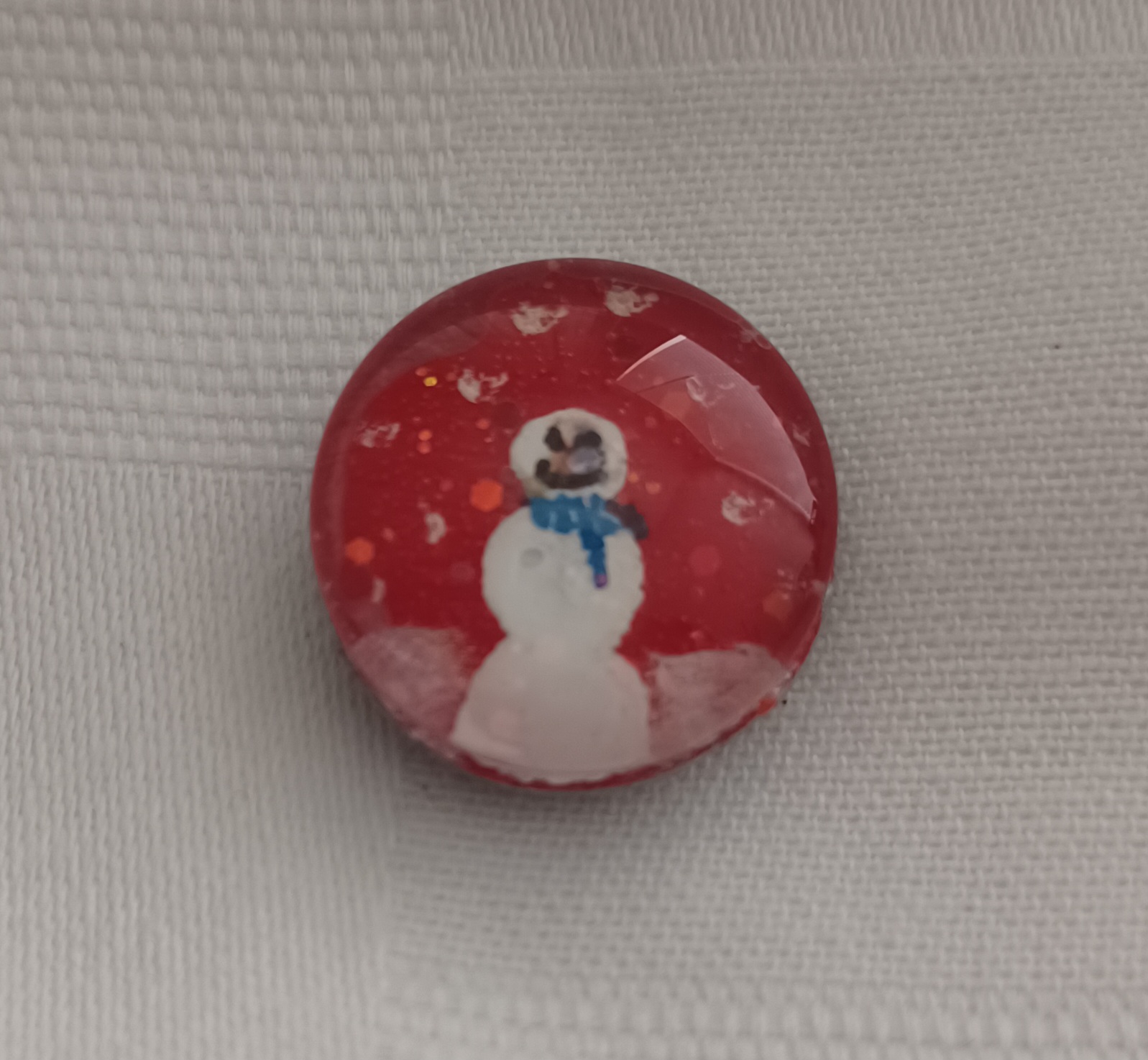 Snow Globe Red Baby Art Magnet
