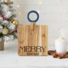 MERRY Christmas Board | Psalm 96:12 | Festive Holiday Décor | Faith-Based Kitchen Board | Engraved Serving Gift | Free Shipping