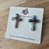 Handmade Cross Earrings - Polymer Clay - Color and Pattern Options