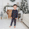Kids’ Blue Christmas Pajama Set – Cozy Bamboo PJs with Red Truck & Tree Print (2025 Limited Edition) (Copy)