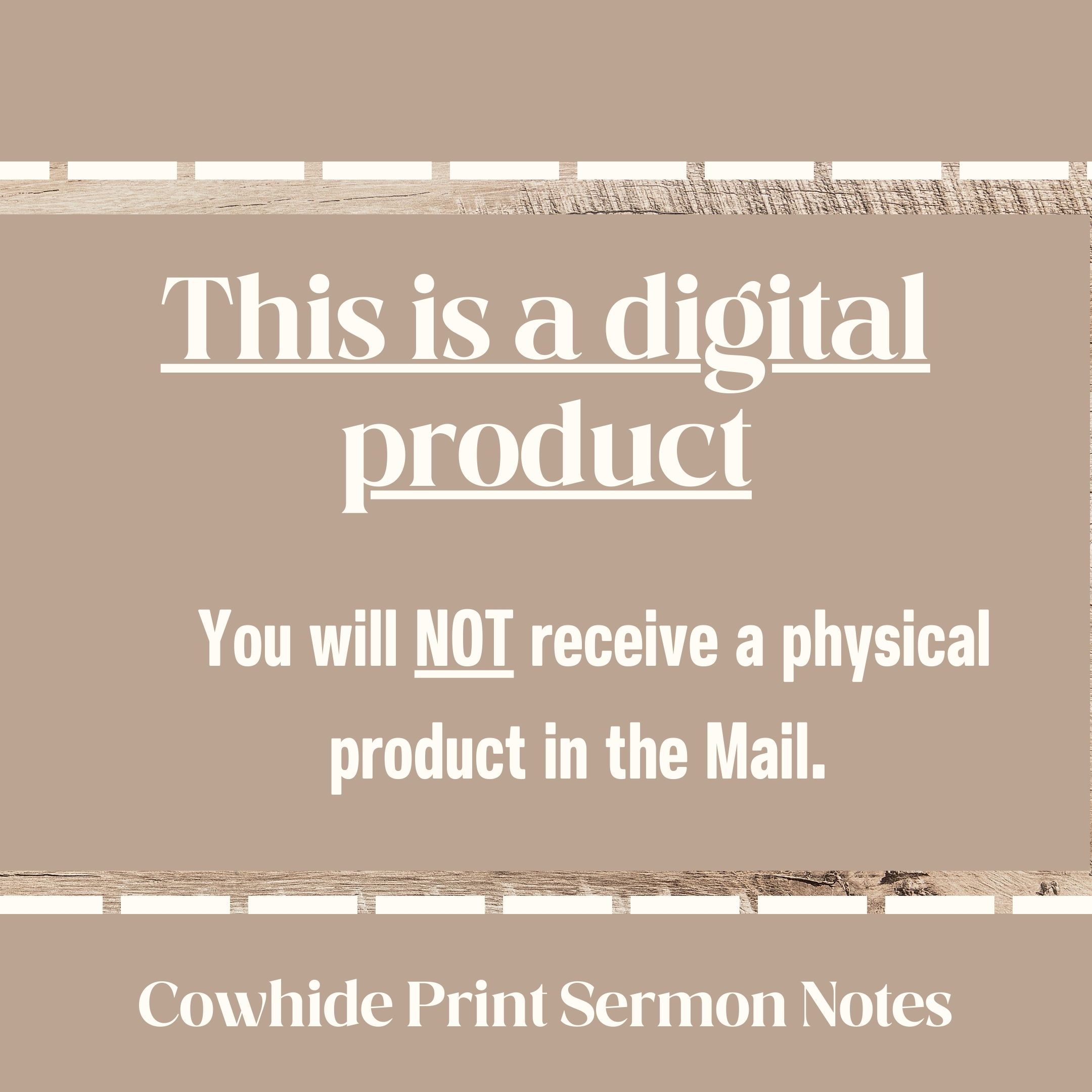 Cowhide Pattern Digital Sermon Journal Church Notes Western Style Prayer Reflection Notebook Christian Study Companion Scripture Diary - Image 4