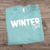 Winter Vibes Heather Blue Lagoonl Crew Sweatshirt