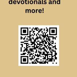 Back of Anchored in Christ Christian bookmark featuring a QR code, inspirational reminders to trust God and walk by faith, website URL, and Duvall Curiosities LLC logo.