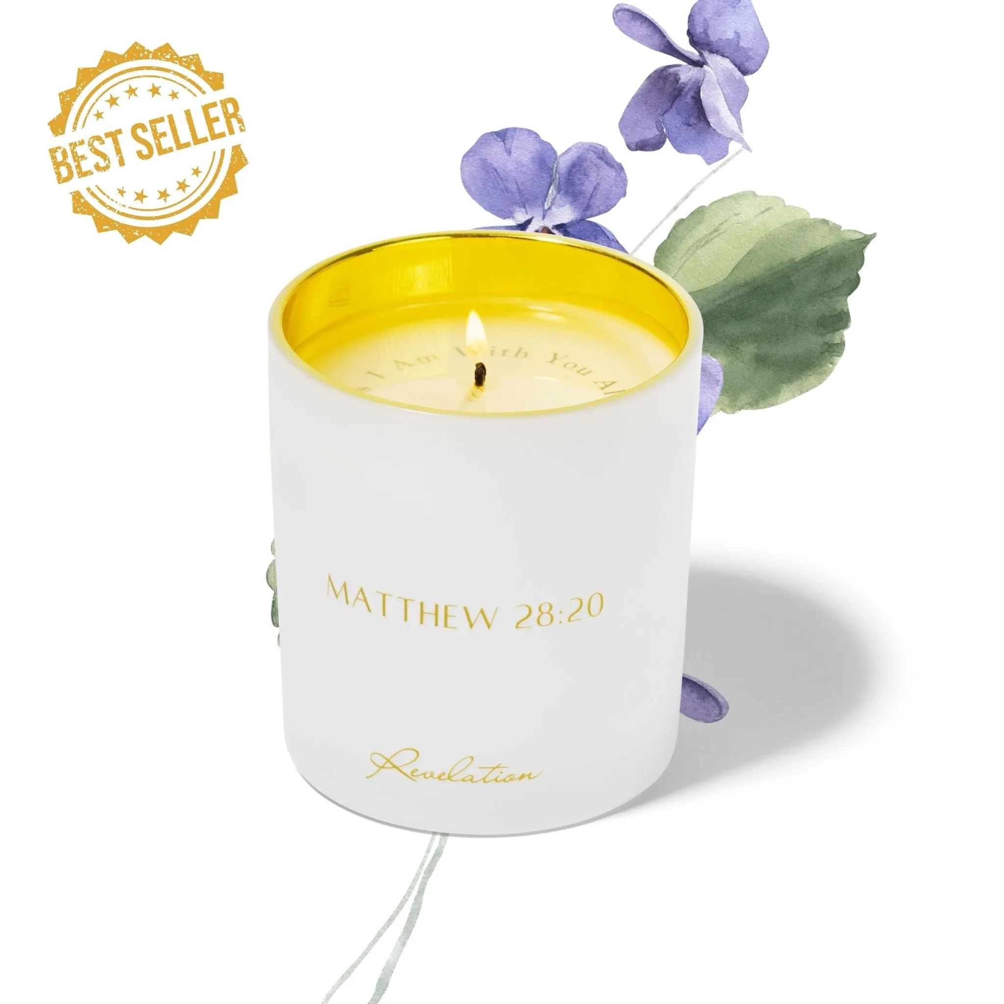 NEW! "I Am With You Always" Matthew 28:20 Revelation Candle - Image 2