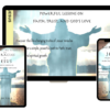 Digital mockup showing The Miracles of Jesus: Powerful Lessons on Faith, Trust, and God’s Love by L. M. Duvall on multiple devices, with a peaceful silhouette of Jesus standing with arms raised over water and light.