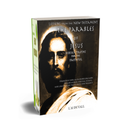 Book titled 'The Parables of Jesus' with a portrait on the cover against a white background