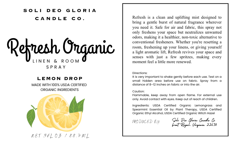 100% Organic and Natural Linen & Room Sprays - Refresh - Image 3